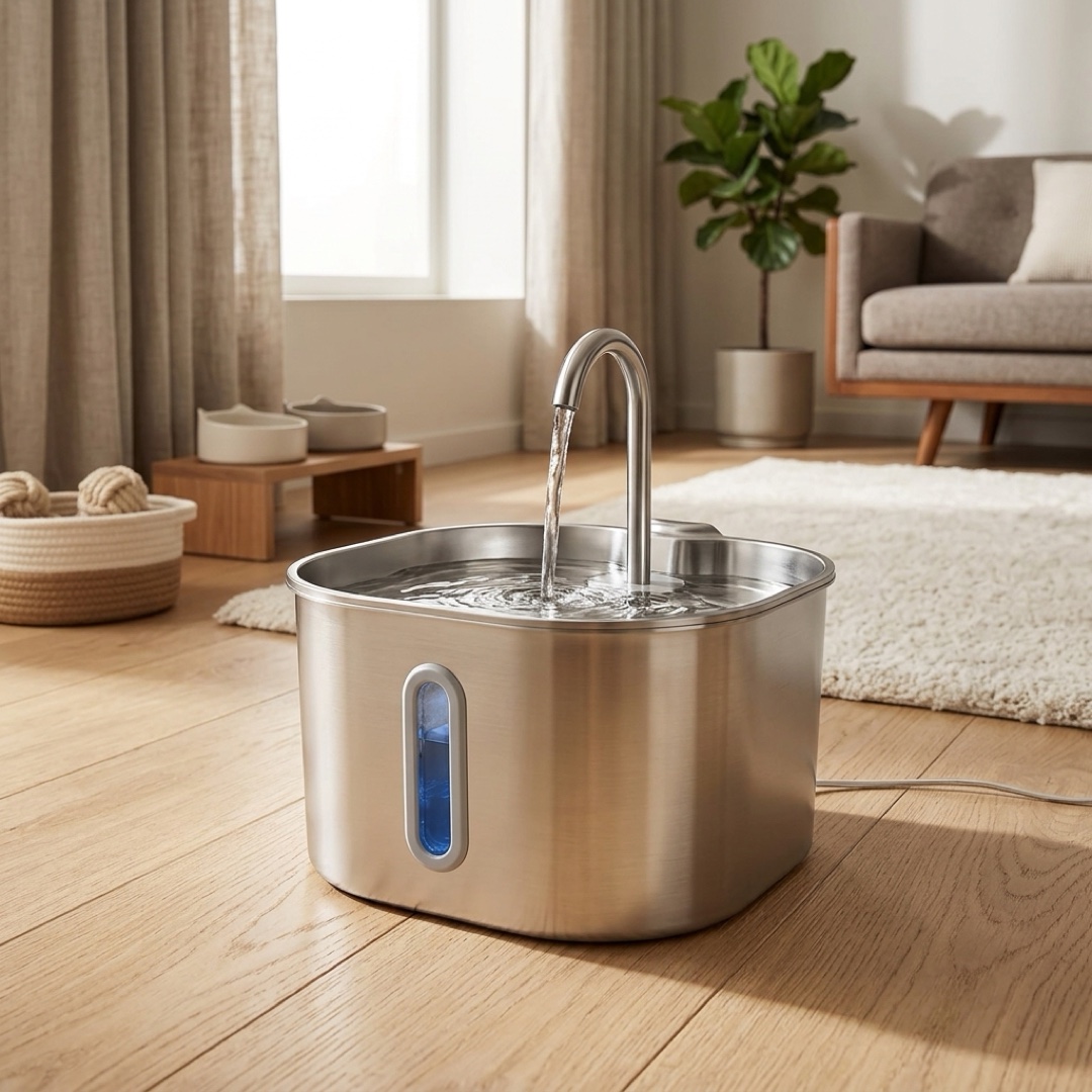 The FidoLab fountain in a home setting